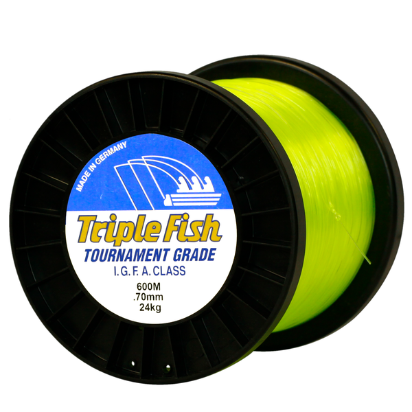 Triple Fish IGFA Nylon Fishing Line 24KG 0.70MM, Colour White, 800M Spool