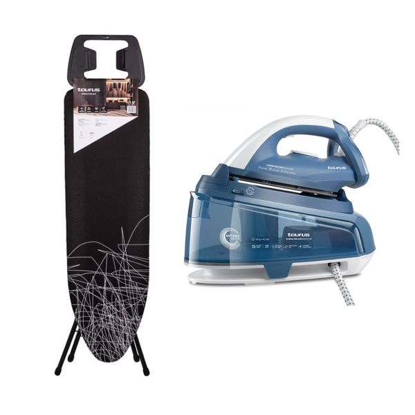 Taurus - Iron Steam Ceramic - Blue 1.5L 2400W &amp; Ironing Board Argenta Black