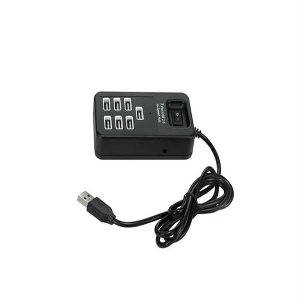 7-Port USB 2.0 Hub LED Indicator Computer Accessories