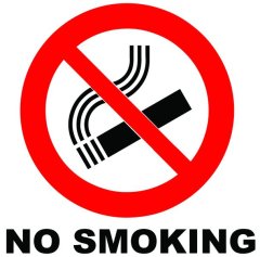 No Smoking 19x19cm Sign - 10 Pack.