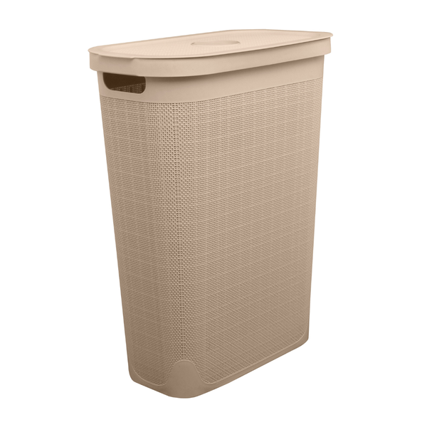 Slim Laundry Hamper Fiber 40L Beige