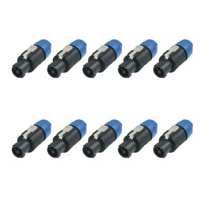 REAN 4 pole Speakon Loudspeaker cable connector (10 Pack)