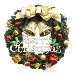 Christmas Bell Simulated Wreath Or Window And Door Hanging - 30cm