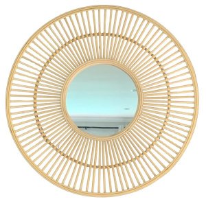 Sub Urban Boho Rattan Mirror 60cm Diameter