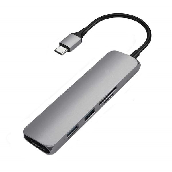 LPS Type-C 5-in-1 converter USB3.0/SD/TF Card Type-C to HDMI Card Reader