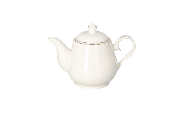 Danny Home White Gold Rim Tea Pot 850ml