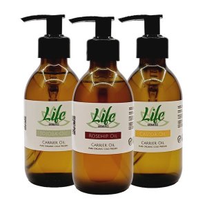 Life Aromatics Organic Carrier Oils: Castor Oil - Rosehip Oil - Jojoba Oil