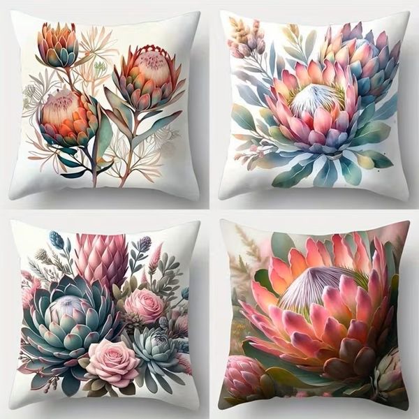Protea Throw Pillow Covers