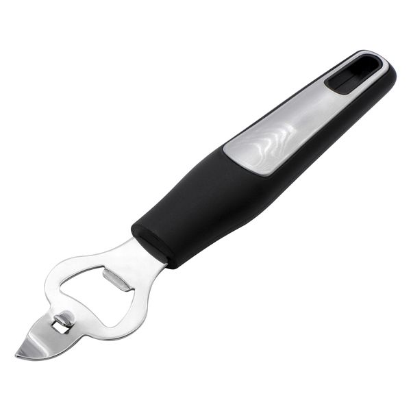 Regent Premium Can and Bottle Opener St/Steel with Pp+ss Black Handle,200mm