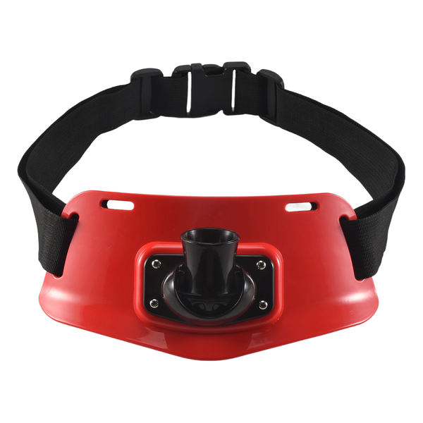 Adjustable Stand Up Gimble Belt Boat Game Fishing Rod Holder (Red)