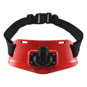 Adjustable Stand Up Gimble Belt Boat Game Fishing Rod Holder (Red)
