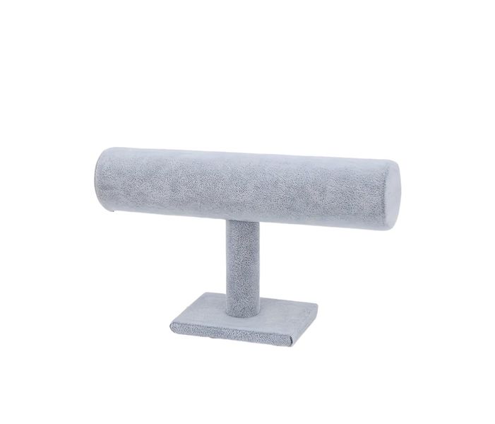 Grey Velvet T-Bar Display Stand Jewellery Holder Bracelets/Watches/Necklace