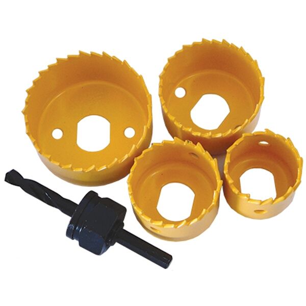 Tork Craft Hole Saw Set 5 Piece Carbon Steel