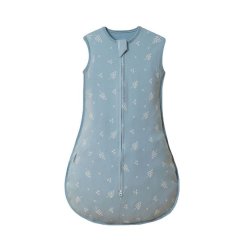 0-6 Months Baby Sleeveless Leaf Printed Sleeping Swaddle Bag