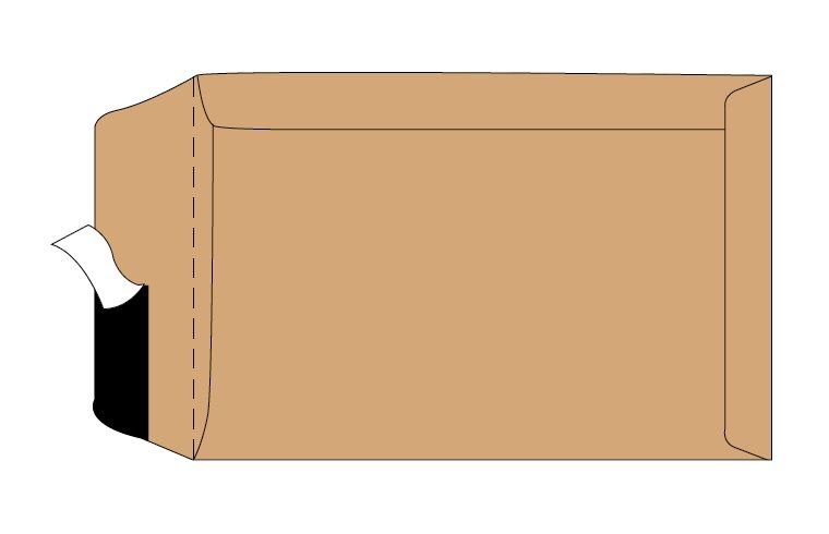 Merpak C4 Pocket Brown Kraft Simpli Stik Envelopes (324 x 229mm) - Box of 250
