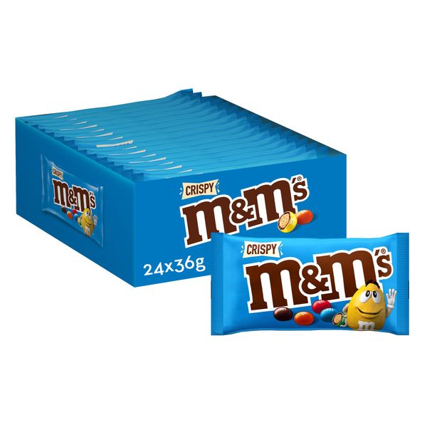M&amp;M s Crispy Chocolate -24 Packs of 36g