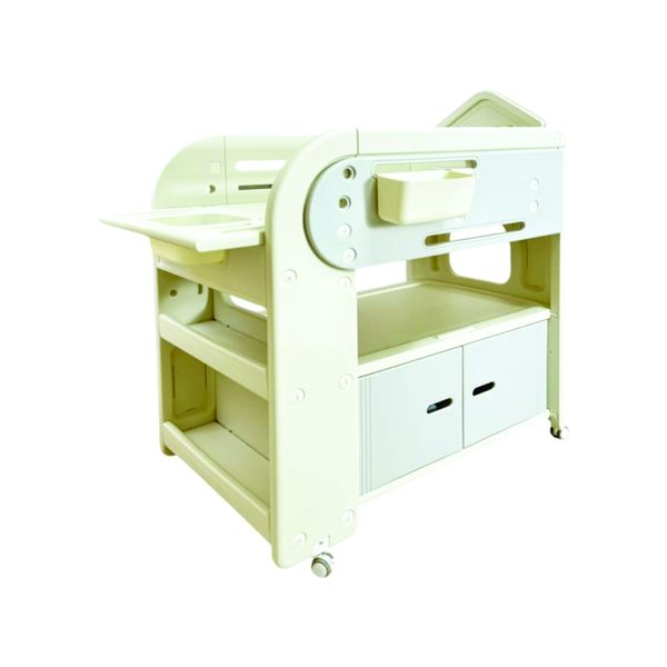 Baby Changing Station With Storage, Easy Assembly Baby Diapering &amp; Bathing