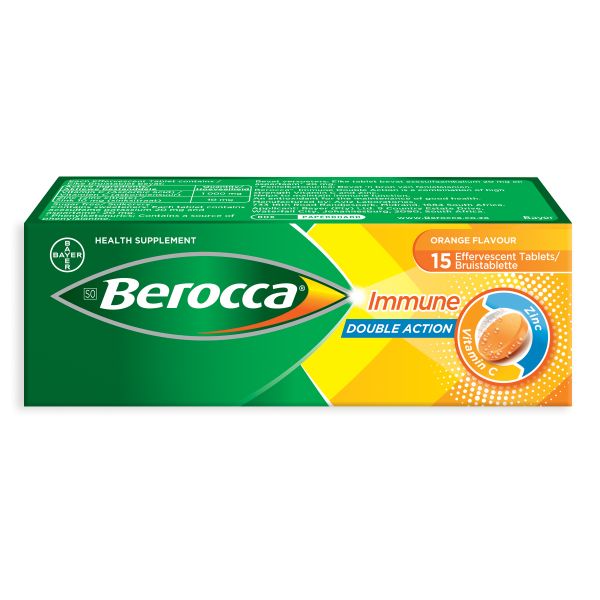 Berocca Immune Double Action Effervescent- 15 Tablets