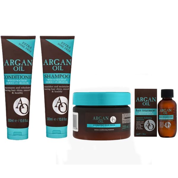 Argan Origins Argan Oil Hair Shampoo, Conditioner, Hydrating Mask &amp; Oil