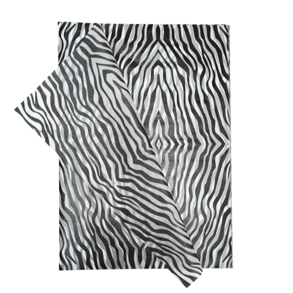 Zebra Print Tissue Paper 50x70cm - 25 Sheets (Premium 17gsm Wrap)