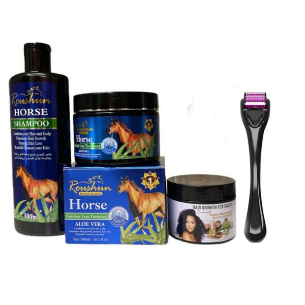 Roushun Anti-Hair Loss Shampoo &amp; Treatment with Fertilizer &amp; Derma Roller