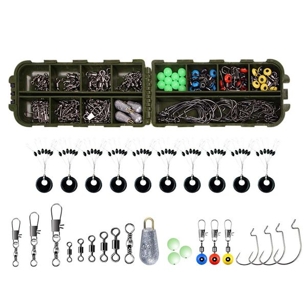 185 Piece Fishing Accessories Swivel Crank Hook Fishing Tackle Kit