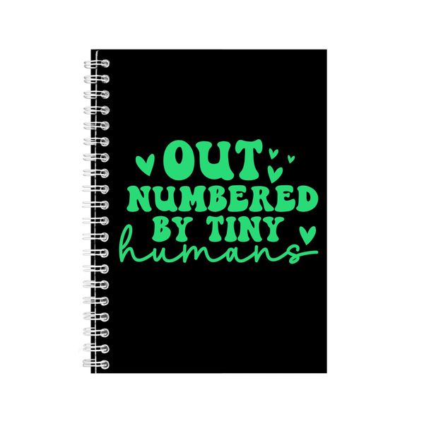 Out Numbered A5 Notebook Mothers Day Women Graphic Mom Sayings Present 066