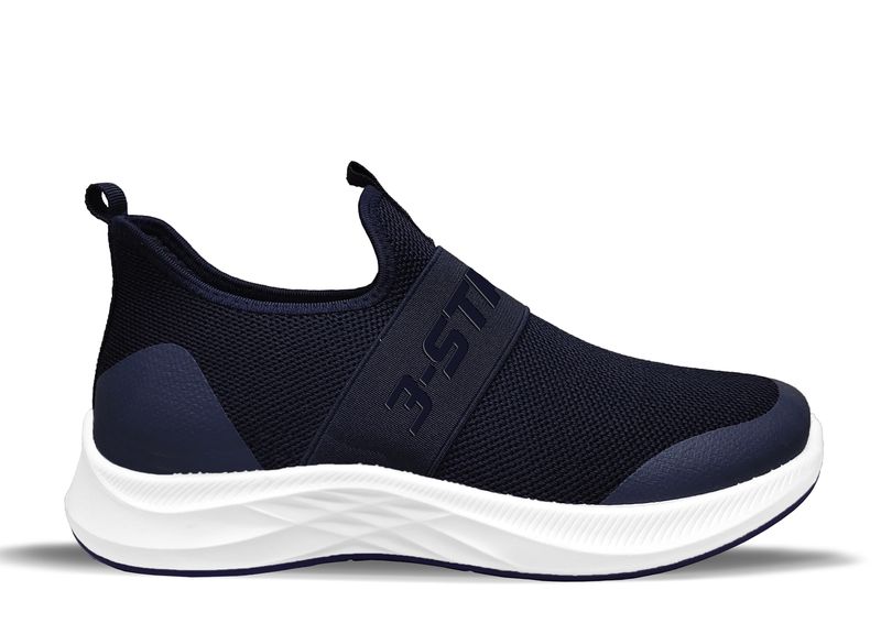 3-Star Men's Shoes Casual Slip-On Sneaker in Navy