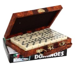 Dominoes - Games - Plastic Domino Set - 18.5cm x 11.5cm x 2.5cm - 3 Pack