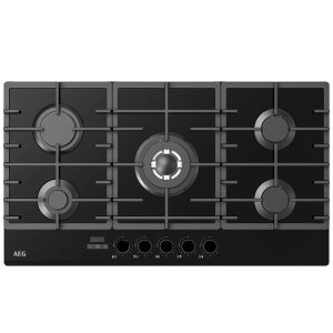 AEG 90cm Gas On Glass HOB With Flame Extinguishing Digital Timer Control