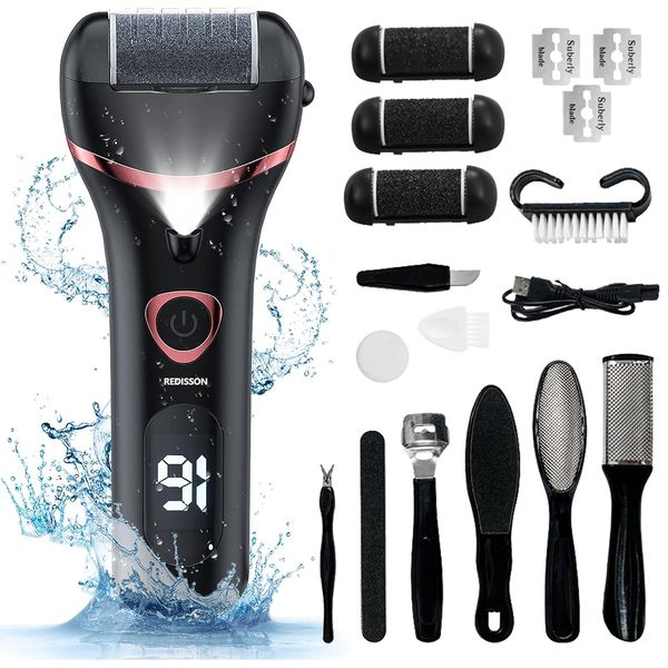 10pcs Electric Foot Callus Remover Rechargeable Professional Pedicure Tools