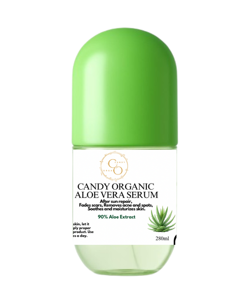 Candy Organic Aloe Vera Serum- Removes Acne &amp; Spots + Fades Scars 280ml