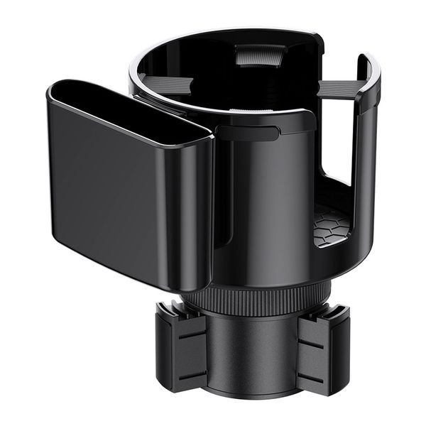 Car Cup Holder Expander With Adjustable Base And Phone Holder
