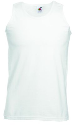 Fruit Of The Loom Men's Valueweight Athletic Vest - White