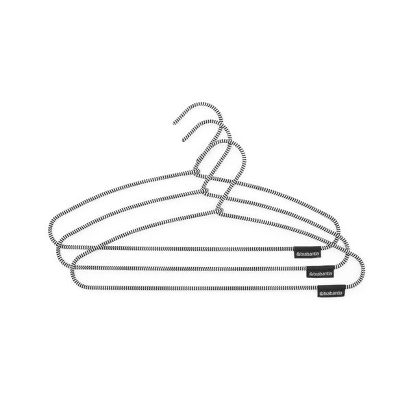 Brabantia - Soft Touch Hangers - Set of 3 - Black &amp; White