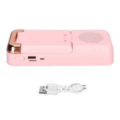 Phone Stand Bluetooth Speaker Prevent Slip HD Stereo Cellphone Holder Pink