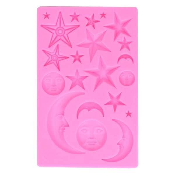 Star Moon Face Silicone Mold