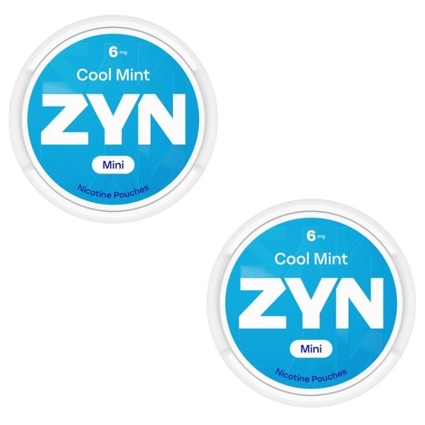Zyn Mini Nicotine Pouches - Cool Mint 6mg - 2 Pack (30 Pouches)