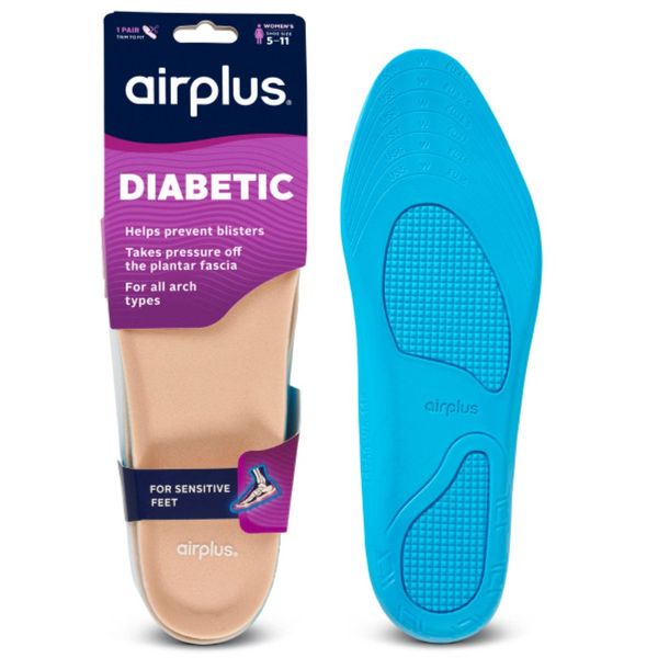 Airplus Air Diabetic Women's Insoles for Sensitive Feet - (Size: 5-11)