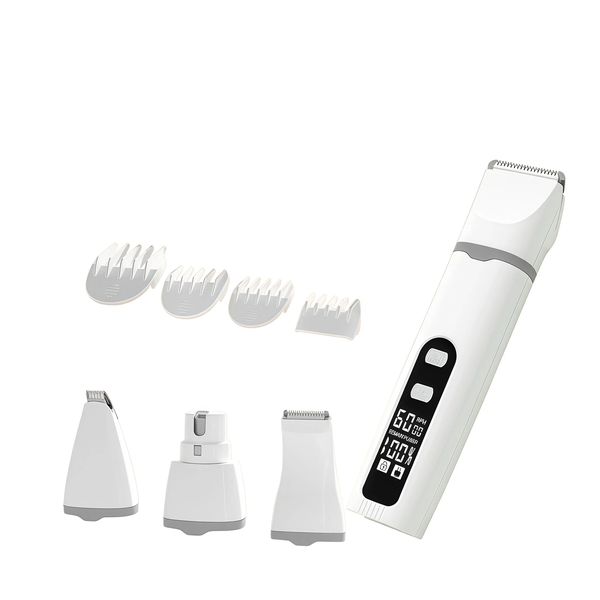 4 in1 Pet Clippers LED Display Electric Cat Dog Hair Nail Grooming Kit
