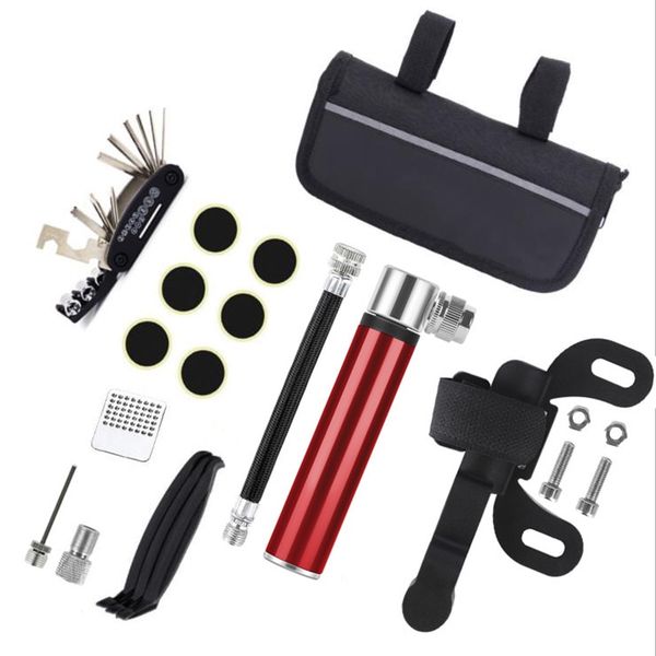 Sport Multi Tool Bicycle Repair Pouch with Pump