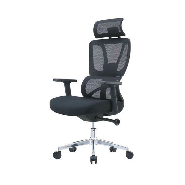 High Back Swivel Mesh Office Chairs with Lumbar Support &amp; Headrest