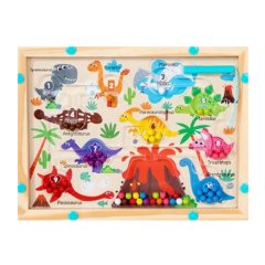 Montessori Wooden Maze Counting and Colour Learning Toy with Magnetic Pen