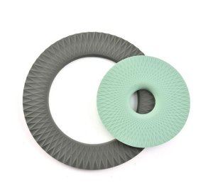 Silicon Trivet For Hot Pot - Grey/Green - 2 Pieces