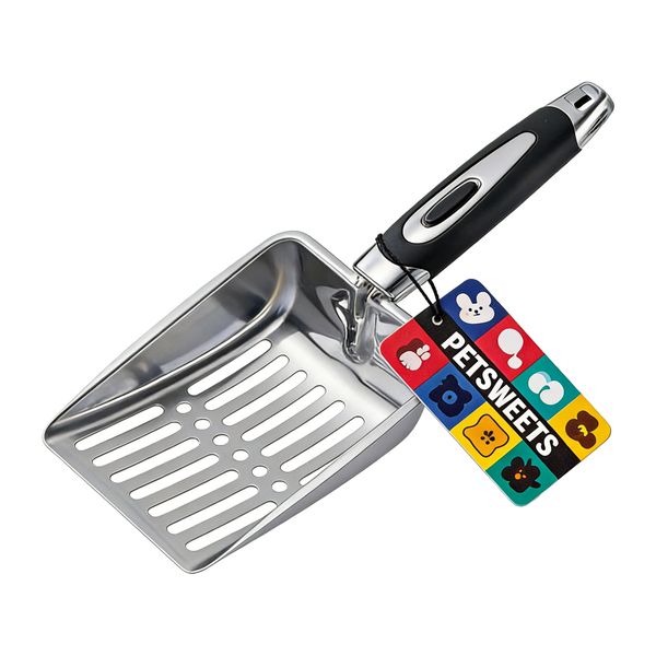 Stainless Steel Cat Litter Scoop Metal Cat Poop Scoop