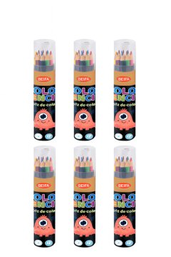 Coloring Pencils -6 Compact Tubes/Bottles