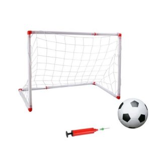 Olive Tree - Football Soccer 126cm Goal Post, Net, Ball &amp; Pump Set for Kids