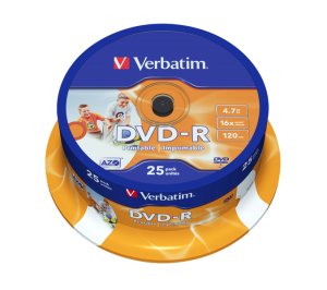Verbatim DVD-R Wide/ Photo Printable 25sp
