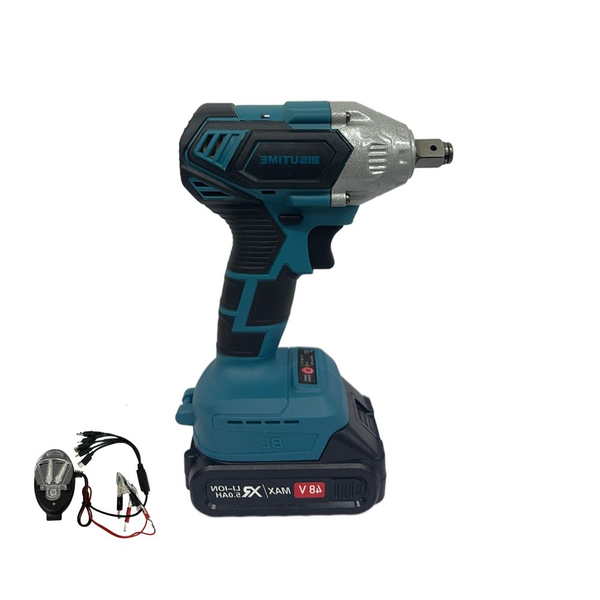 Heavy Duty Impact Cordless Wrench Set With 2 48V Battery And Carry Box