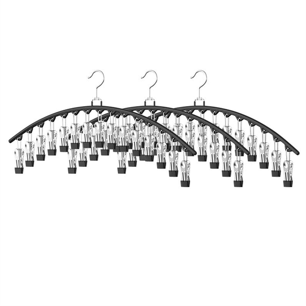 3 Pack Legging Organizer for Closet Hanging with 15 Clips